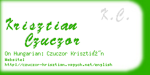 krisztian czuczor business card